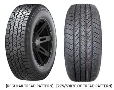 HANKOOK 275/60R20 DYNAPRO AT2 RF11 (NOT 3PMSF RATED) OE - DIFFERENT TREAD BSW